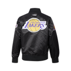 NBA LOS ANGELES LAKERS CLASSIC BLOUSON EN SATIN POUR GARÇON JUNIOR (NOIR)