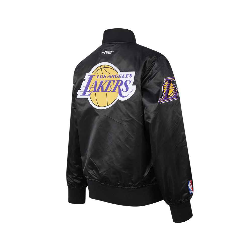 NBA LOS ANGELES LAKERS CLASSIC BLOUSON EN SATIN POUR GARÇON JUNIOR (NOIR)