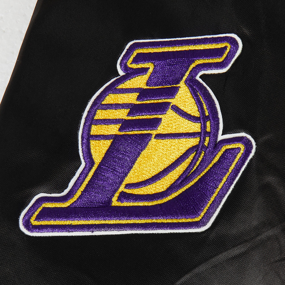 NBA LOS ANGELES LAKERS CLASSIC BLOUSON EN SATIN POUR GARÇON JUNIOR (NOIR)