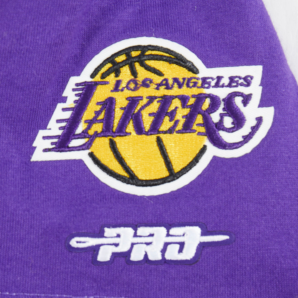 NBA LOS ANGELES LAKERS CLASSIC BIG GIRL'S SHORT SLEEVE BOXY TEE (PURPLE)