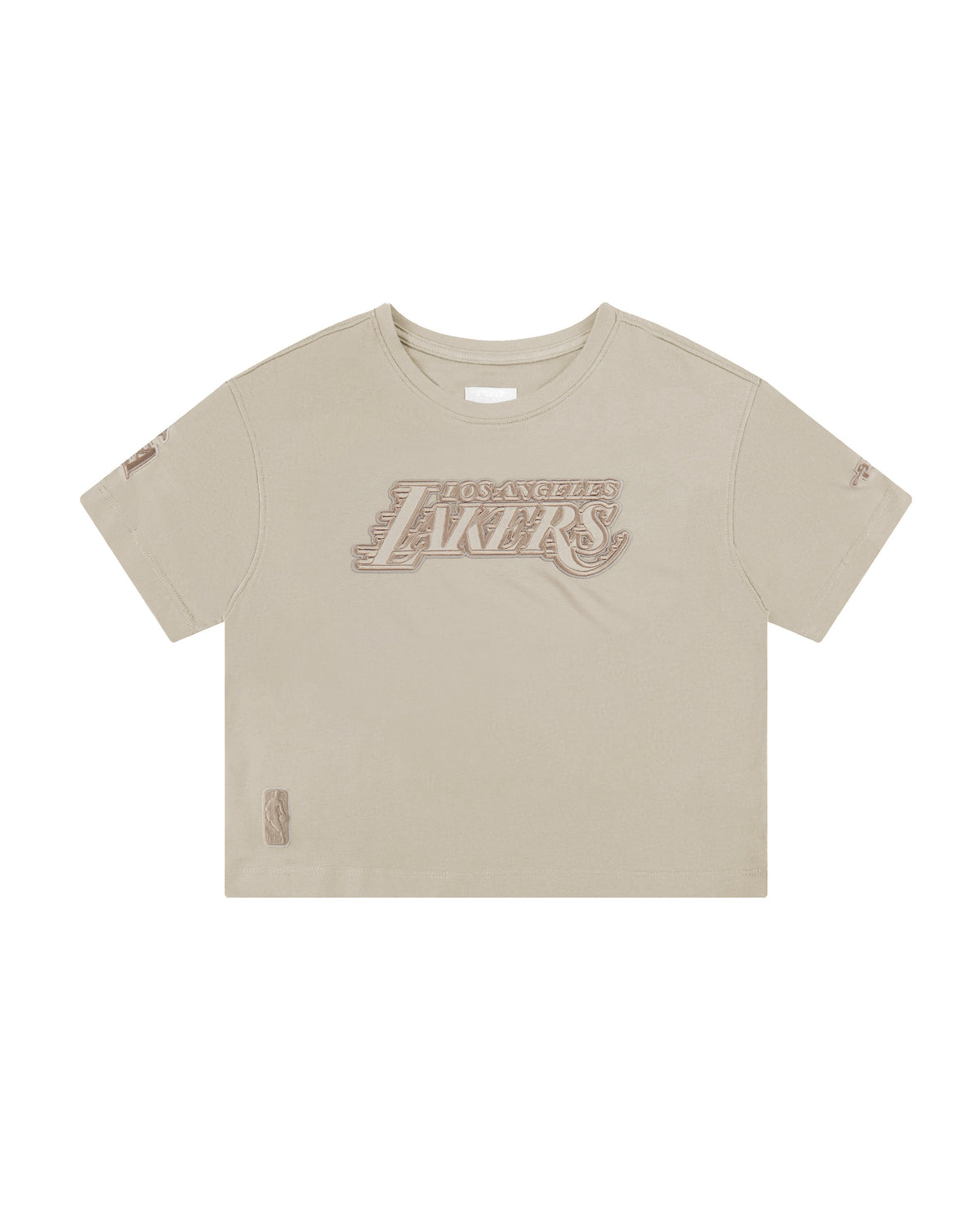 NBA LOS ANGELES LAKERS NEUTRAL T-SHIRT À COUPE CARRÉE À MANCHES COURTES POUR FILLE JUNIOR (TAUPE)