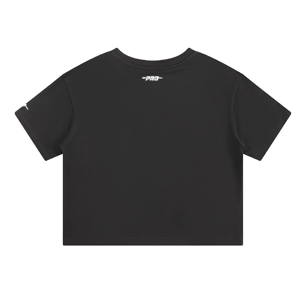 NBA LOS ANGELES LAKERS RETRO CLASSIC BIG GIRLS SHORT SLEEVE BOXY TEE (BLACK)