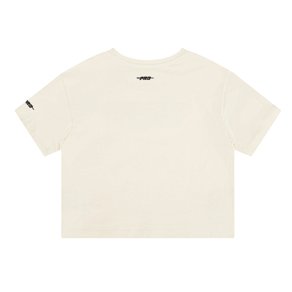 NBA LOS ANGELES LAKERS RETRO CLASSIC BIG GIRLS SHORT SLEEVE BOXY TEE (EGGSHELL)