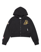 NBA LOS ANGELES LAKERS CLASSIC CHANDAIL À CAPUCHON EN MOLLETON À GLISSIÈRE POUR FILLE JUNIOR (NOIR)