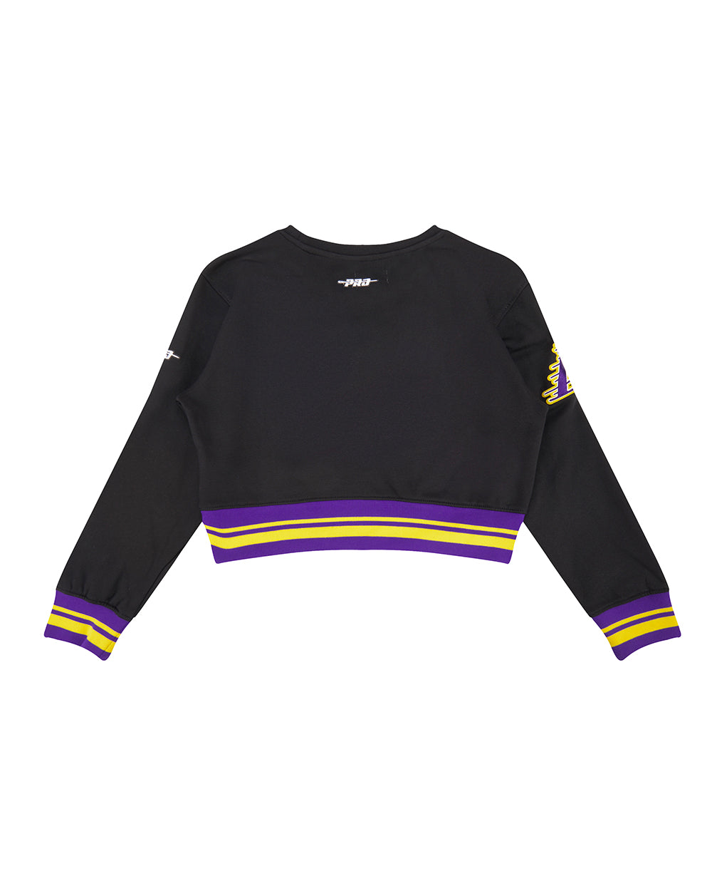 NBA LOS ANGELES LAKERS RETRO CLASSIC BIG GIRL'S RIB FLC CREWNECK (BLACK/PURPLE)