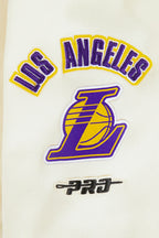 NBA LOS ANGELES LAKERS RETRO CLASSIC CHANDAIL À CAPUCHON EN MOLLETON CÔTELÉ POUR FILLE JUNIOR (COQUILLE D'ŒUF/VIOLET)