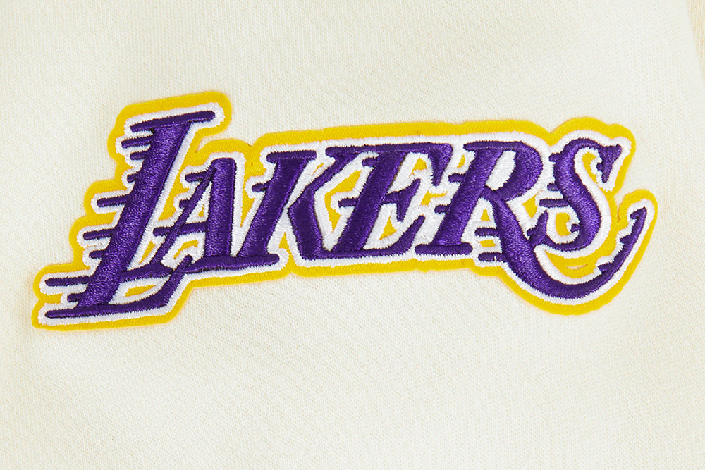 NBA LOS ANGELES LAKERS RETRO CLASSIC CHANDAIL À CAPUCHON EN MOLLETON CÔTELÉ POUR FILLE JUNIOR (COQUILLE D'ŒUF/VIOLET)