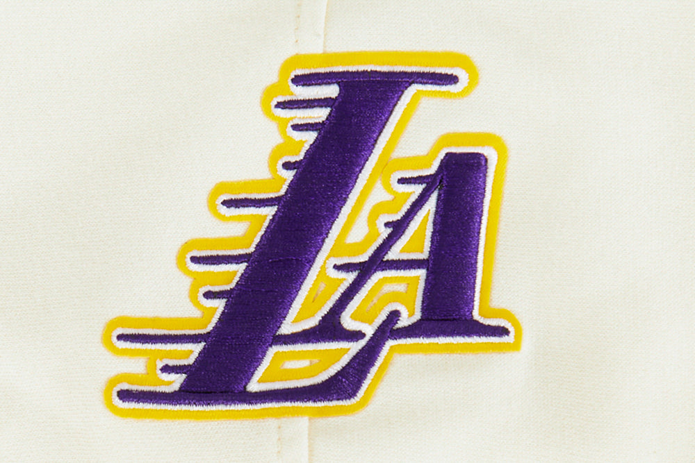 NBA LOS ANGELES LAKERS RETRO CLASSIC CHANDAIL À CAPUCHON EN MOLLETON CÔTELÉ POUR FILLE JUNIOR (COQUILLE D'ŒUF/VIOLET)