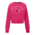 NBA LOS ANGELES LAKERS TRIPLE PINK BIG GIRL'S FLC CREWNECK (BEETROOT PURPLE)