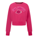 NBA LOS ANGELES LAKERS TRIPLE PINK BIG GIRL'S FLC CREWNECK (BEETROOT PURPLE)