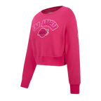 NBA LOS ANGELES LAKERS TRIPLE PINK BIG GIRL'S FLC CREWNECK (BEETROOT PURPLE)