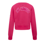 NBA LOS ANGELES LAKERS TRIPLE PINK BIG GIRL'S FLC CREWNECK (BEETROOT PURPLE)