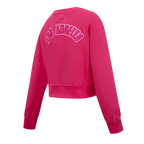 NBA LOS ANGELES LAKERS TRIPLE PINK BIG GIRL'S FLC CREWNECK (BEETROOT PURPLE)