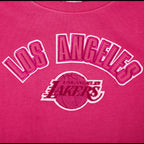 NBA LOS ANGELES LAKERS TRIPLE PINK BIG GIRL'S FLC CREWNECK (BEETROOT PURPLE)