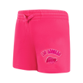 NBA LOS ANGELES LAKERS TRIPLE PINK BIG GIRL'S FLC SHORT (BEETROOT PURPLE)
