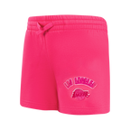 NBA LOS ANGELES LAKERS TRIPLE PINK BIG GIRL'S FLC SHORT (BEETROOT PURPLE)