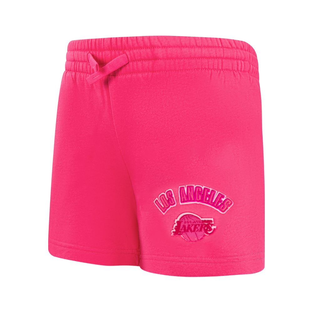 NBA LOS ANGELES LAKERS TRIPLE PINK BIG GIRL'S FLC SHORT (BEETROOT PURPLE)