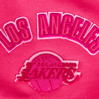 NBA LOS ANGELES LAKERS TRIPLE PINK BIG GIRL'S FLC SHORT (BEETROOT PURPLE)