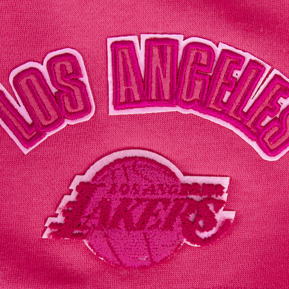 NBA LOS ANGELES LAKERS TRIPLE PINK BIG GIRL'S FLC SHORT (BEETROOT PURPLE)