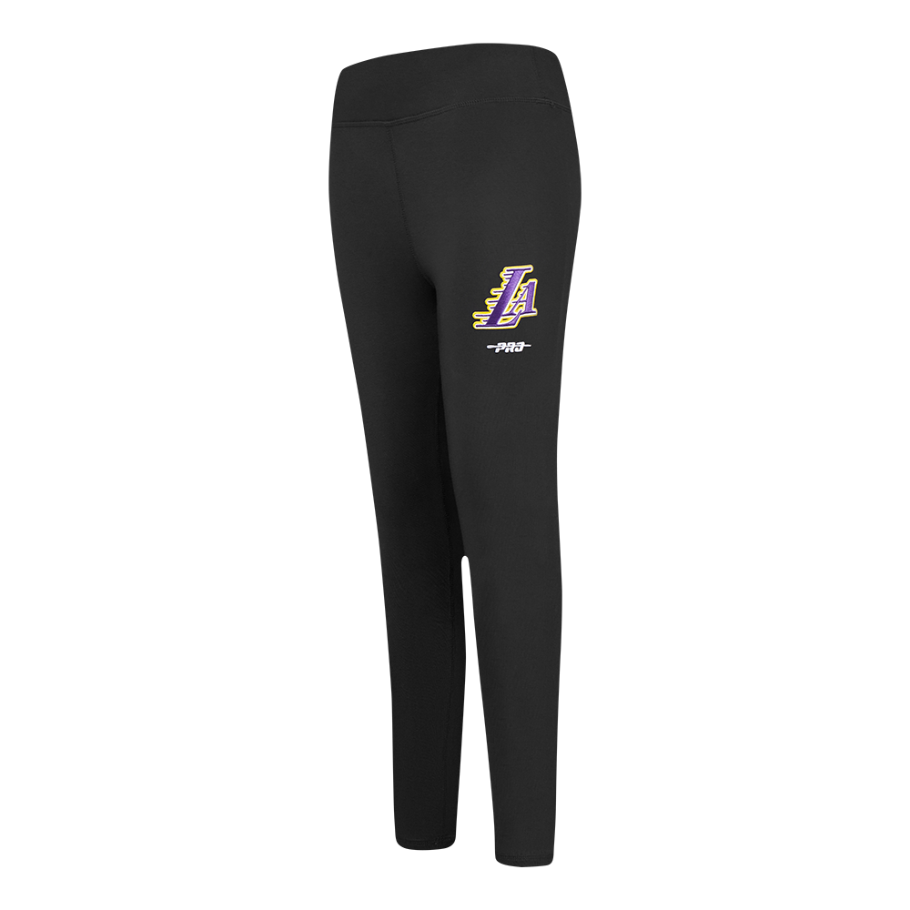 NBA LOS ANGELES LAKERS RETRO CLASSIC BIG GIRL'S LEGGING (BLACK)