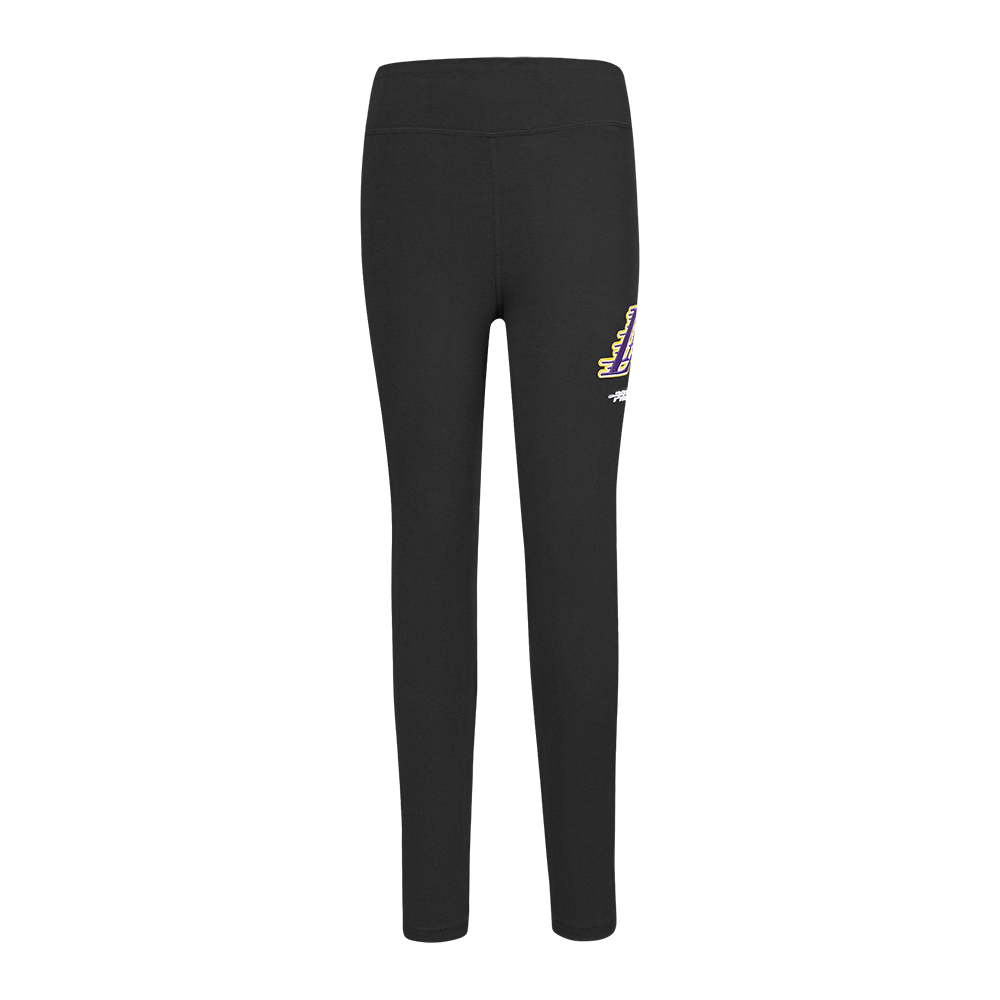 NBA LOS ANGELES LAKERS RETRO CLASSIC BIG GIRL'S LEGGING (BLACK)