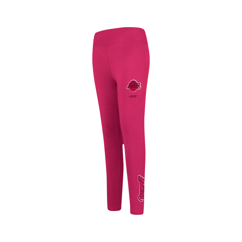 NBA LOS ANGELES LAKERS TRIPLE PINK BIG GIRL'S LEGGING (BEETROOT PURPLE)