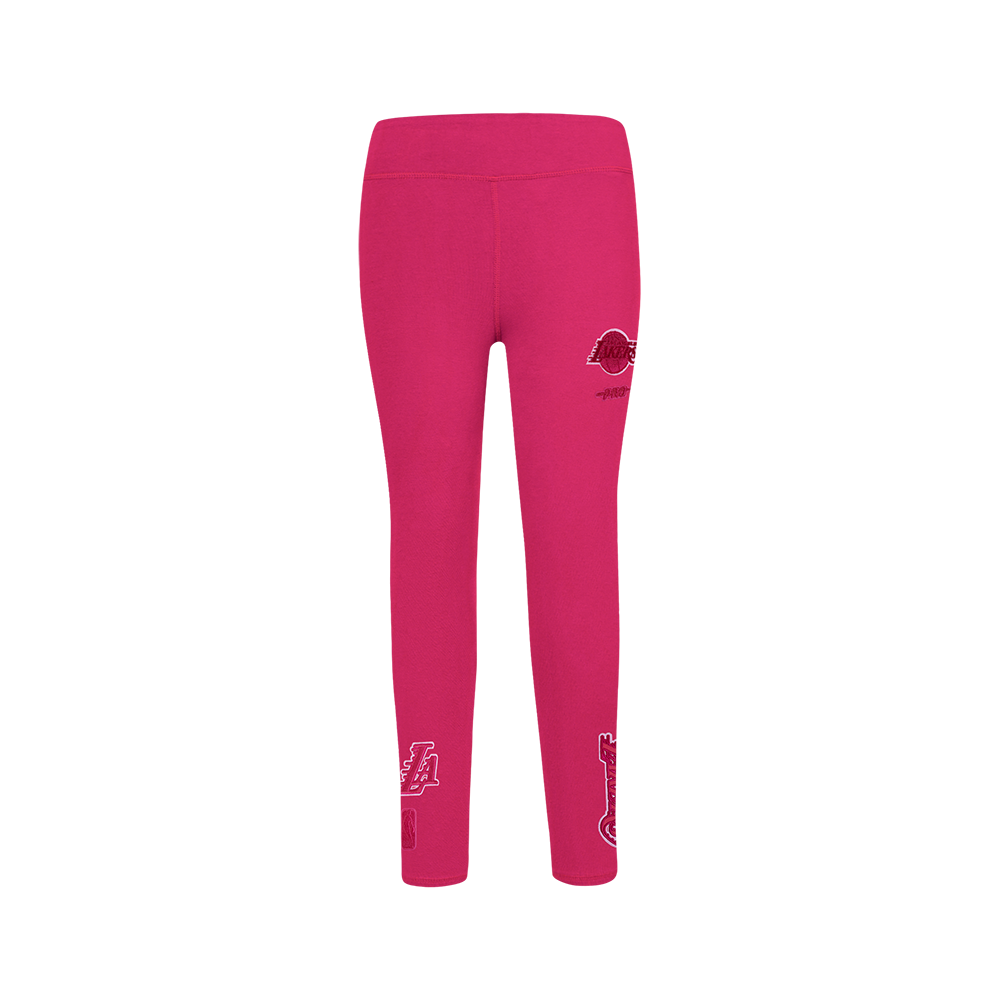 NBA LOS ANGELES LAKERS TRIPLE PINK BIG GIRL'S LEGGING (BEETROOT PURPLE)