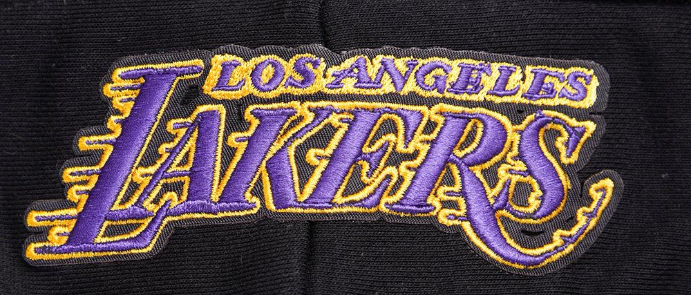 NBA LOS ANGELES LAKERS SCRIPT TAIL CHANDAIL À CAPUCHON COURT EN MOLLETON CÔTELÉ POUR FEMME (NOIR/VIOLET)