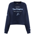 NBA LOS ANGELES LAKERS COUNTRY CLUB CHANDAIL À COL ROND EN MAILLE DOUBLE POUR FEMME (MARINE MINUIT)