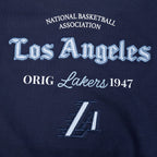 NBA LOS ANGELES LAKERS COUNTRY CLUB CHANDAIL À COL ROND EN MAILLE DOUBLE POUR FEMME (MARINE MINUIT)