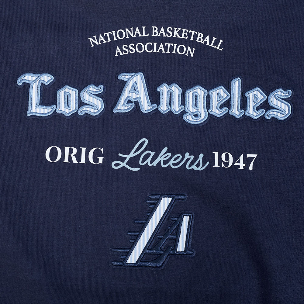 NBA LOS ANGELES LAKERS COUNTRY CLUB CHANDAIL À COL ROND EN MAILLE DOUBLE POUR FEMME (MARINE MINUIT)