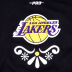 NBA LOS ANGELES LAKERS SUGAR SKULL CHANDAIL À CAPUCHON COURT EN MOLLETON POUR FEMME (NOIR)