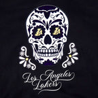 NBA LOS ANGELES LAKERS SUGAR SKULL CHANDAIL À CAPUCHON COURT EN MOLLETON POUR FEMME (NOIR)