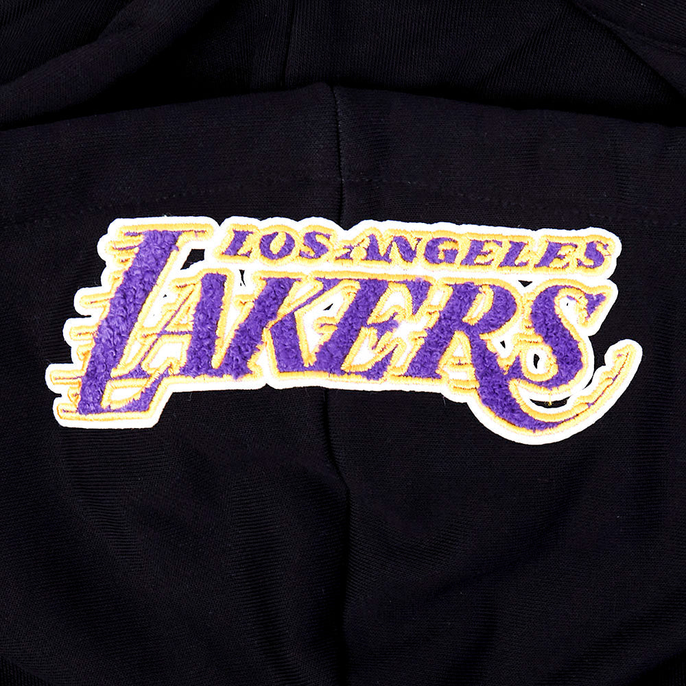 NBA LOS ANGELES LAKERS SUGAR SKULL CHANDAIL À CAPUCHON COURT EN MOLLETON POUR FEMME (NOIR)