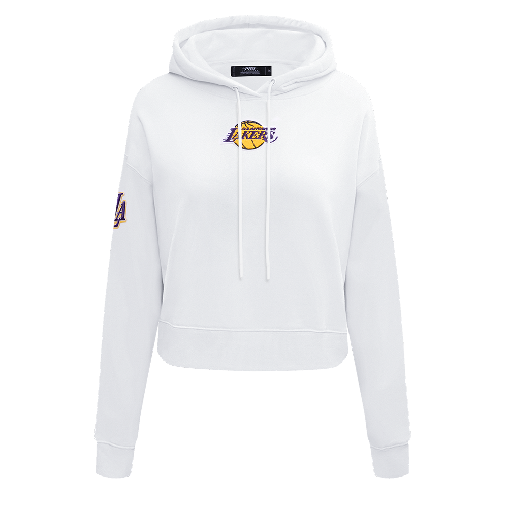 NBA LOS ANGELES LAKERS CLASSIC CHANDAIL À CAPUCHON COURT POUR FEMME (BLANC)