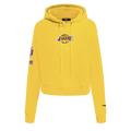 NBA LOS ANGELES LAKERS CLASSIC CHANDAIL À CAPUCHON COURT POUR FEMME (JAUNE)