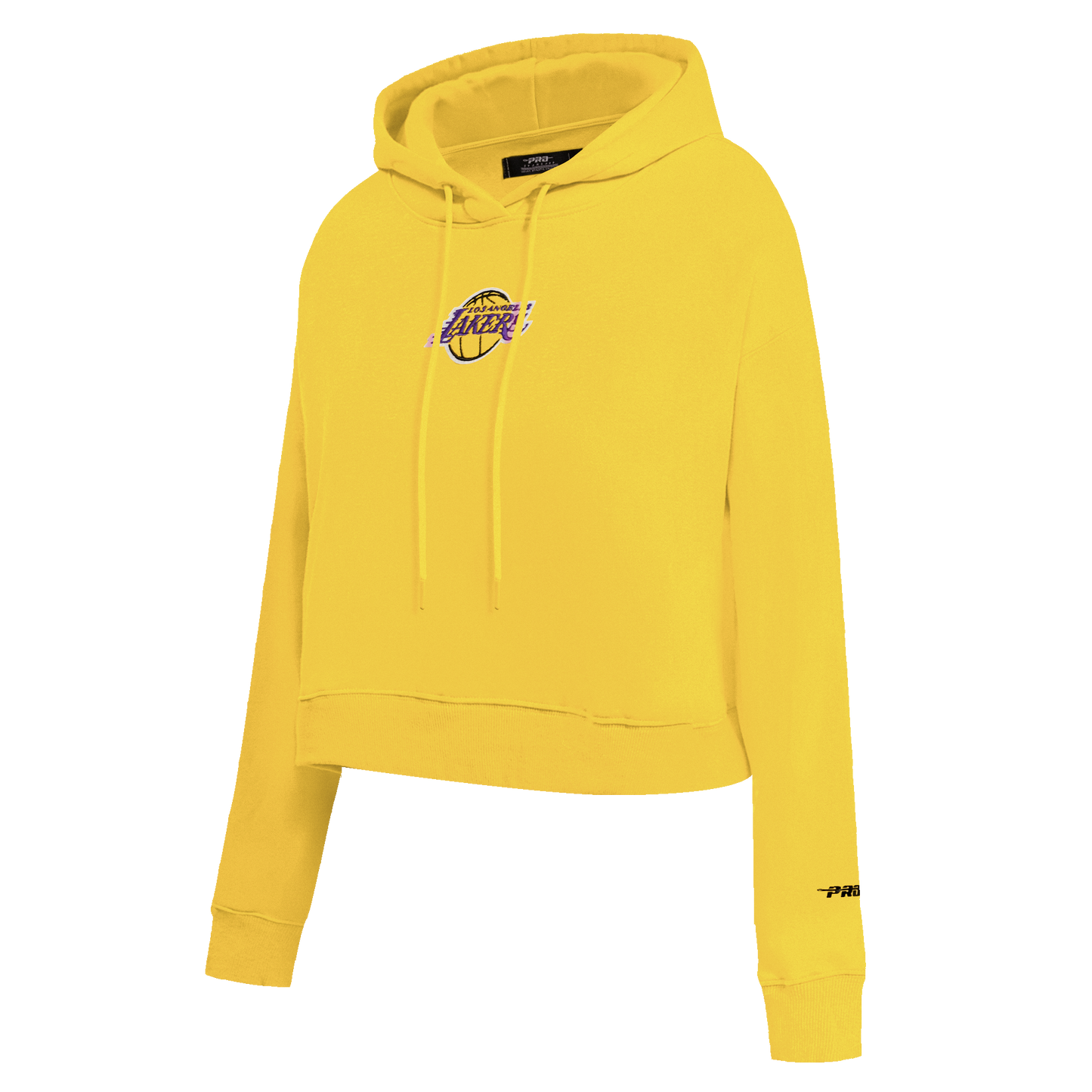 NBA LOS ANGELES LAKERS CLASSIC WOMEN'S CROPPED PULLOVER HOODIE (YELLOW)