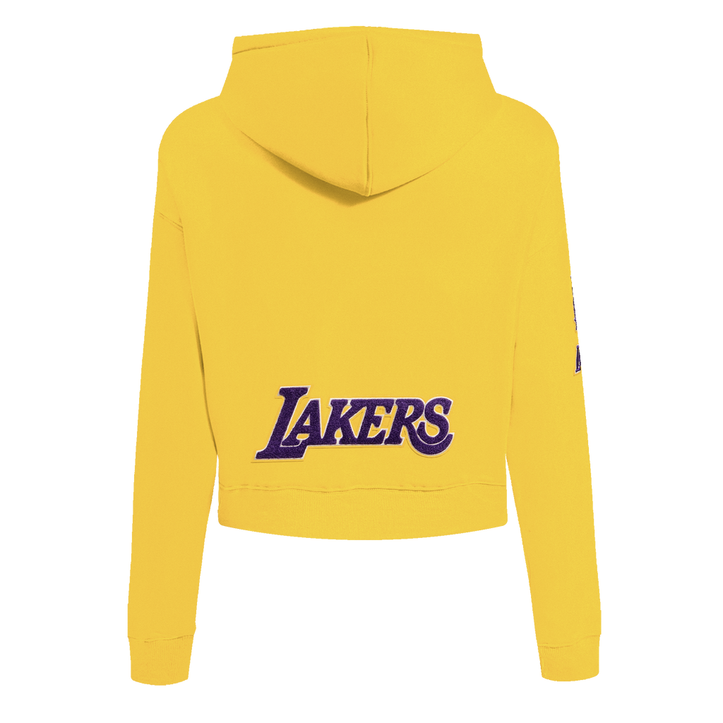 NBA LOS ANGELES LAKERS CLASSIC CHANDAIL À CAPUCHON COURT POUR FEMME (JAUNE)