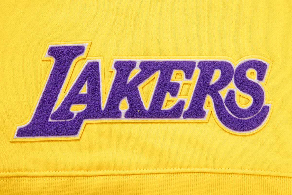 NBA LOS ANGELES LAKERS CLASSIC CHANDAIL À CAPUCHON COURT POUR FEMME (JAUNE)