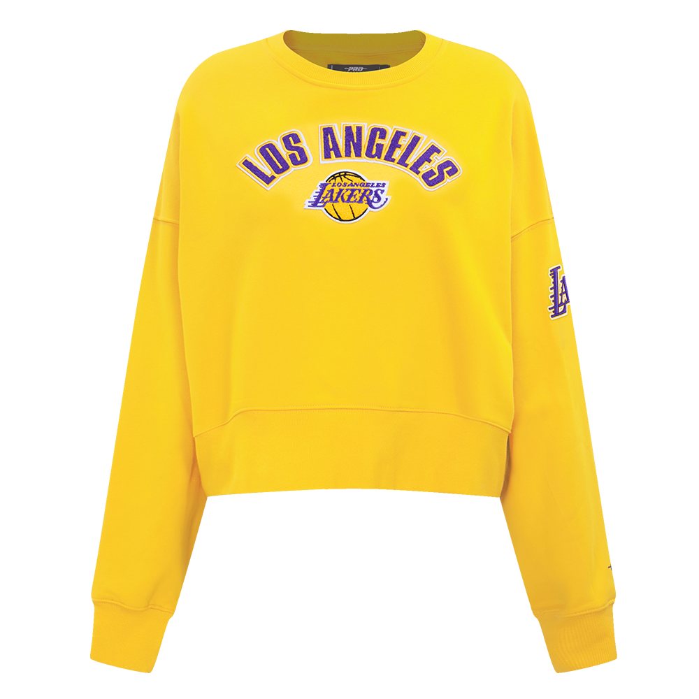 NBA LOS ANGELES LAKERS CLASSIC WOMEN'S CREWNECK (YELLOW)