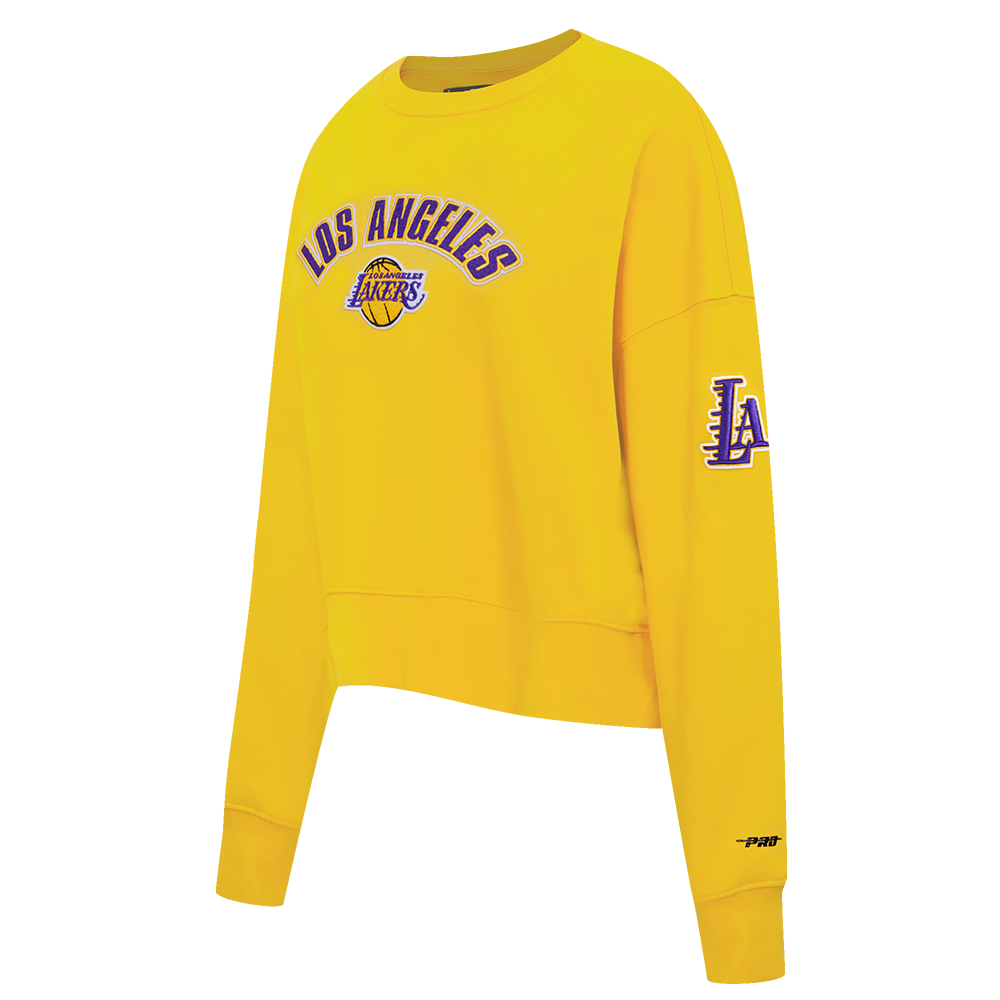 NBA LOS ANGELES LAKERS CLASSIC WOMEN'S CREWNECK (YELLOW)