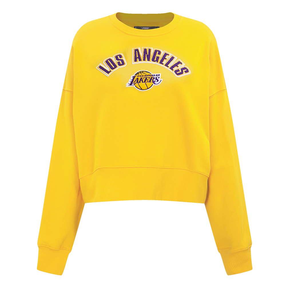 NBA LOS ANGELES LAKERS CLASSIC WOMEN'S CREWNECK (YELLOW)