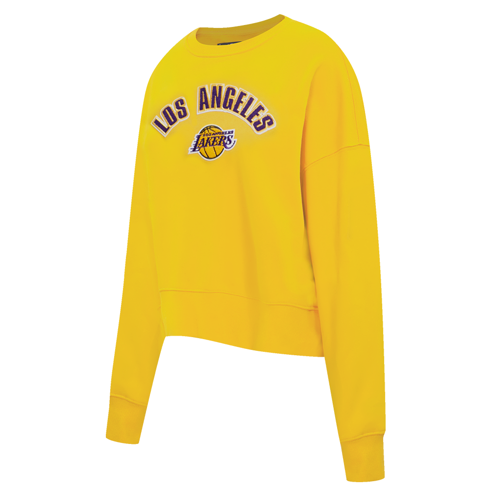 NBA LOS ANGELES LAKERS CLASSIC WOMEN'S CREWNECK (YELLOW)