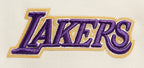NBA LOS ANGELES LAKERS RETRO CLASSIC WOMEN'S CROPPED PULLOVER HOODIE (EGGSHELL/ PURPLE)