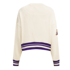 NBA LOS ANGELES LAKERS RETRO CLASSIC WOMEN'S CREWNECK (EGGSHELL/ PURPLE)