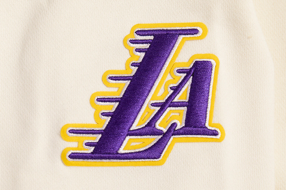 NBA LOS ANGELES LAKERS RETRO CLASSIC WOMEN'S CREWNECK (EGGSHELL/ PURPLE)