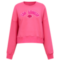 NBA LOS ANGELES LAKERS TRIPLE PINK WOMEN'S FLC CREWNECK (BEETROOT PURPLE)