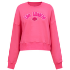 NBA LOS ANGELES LAKERS TRIPLE PINK WOMEN'S FLC CREWNECK (BEETROOT PURPLE)