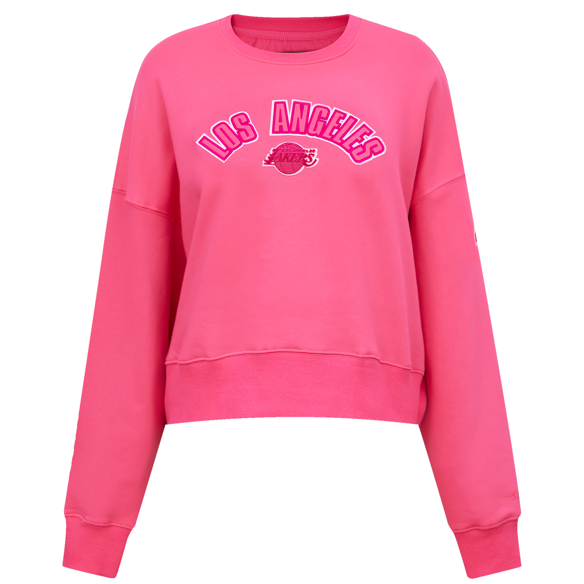 NBA LOS ANGELES LAKERS TRIPLE PINK WOMEN'S FLC CREWNECK (BEETROOT PURPLE)
