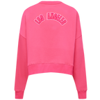 NBA LOS ANGELES LAKERS TRIPLE PINK WOMEN'S FLC CREWNECK (BEETROOT PURPLE)